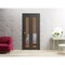 Sartodoors Sliding Closet Bi-fold Doors 48 x 96in, Matte Black Clear Glass, Sturdy Tracks Moldings Trims LUCIA2166BF-BLK-4896 - alternate 2